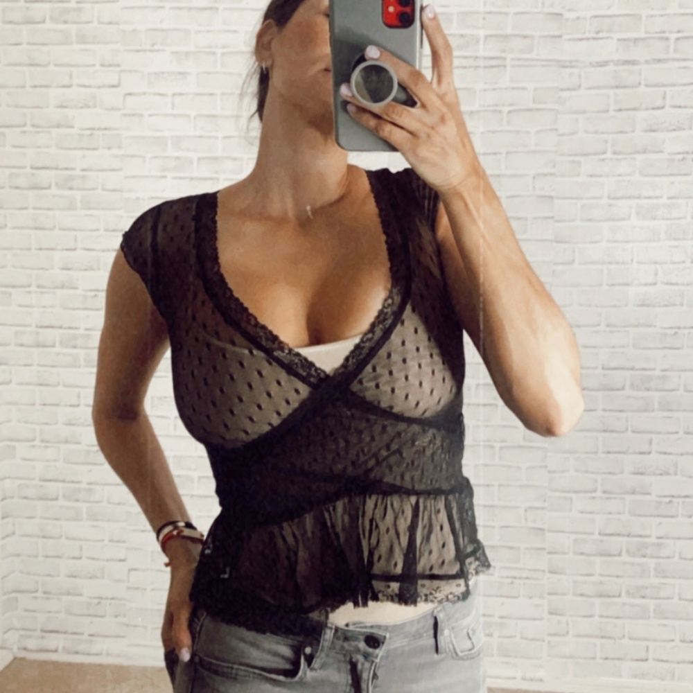 Beautiful black Lace top size small